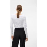 Vero Moda - VMLULU LS U-NECK TOP JRS GA NOOS - Shirt - Bright white - Lange Mouwen