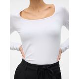 Vero Moda - VMLULU LS U-NECK TOP JRS GA NOOS - Shirt - Bright white - Lange Mouwen
