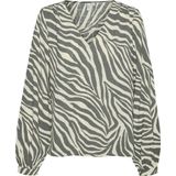 VERO MODA - Vmteagan L/S V-Neck Top - Blouse met Lange Mouwen - Balsem Groen