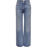 Only - Onljuicy Hw Rhinestone - Jeans - Medium Blue - Dames