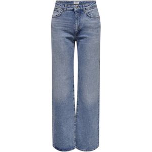 Only - Onljuicy Hw Rhinestone - Jeans - Medium Blue - Dames
