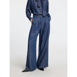 Wide Leg Broek - Chambray - Hoge Taille - Wijde Pijpen