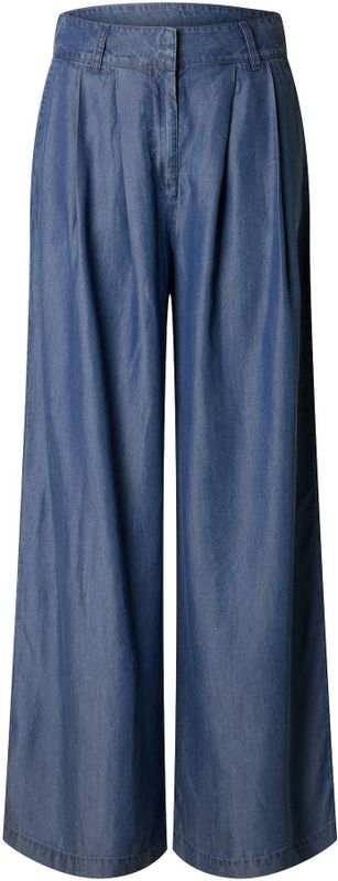 Wide Leg Broek - Chambray - Hoge Taille - Wijde Pijpen