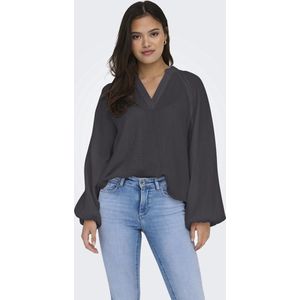 Blouse - Effen - Mousseline - Lange Mouw - Losse Pasvorm