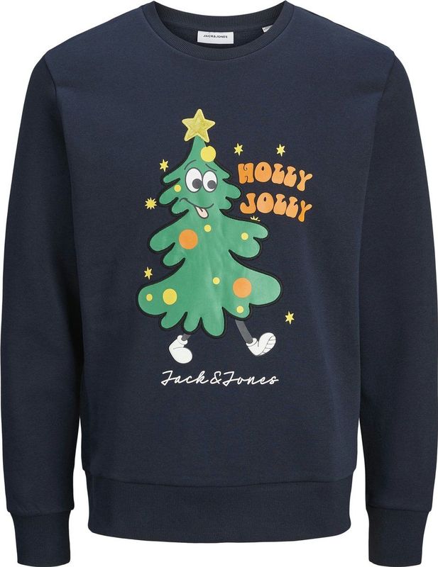 Jack & Jones Junior Jjxmas Jolly Sweat Crew Neck Jnr Jongens Trui