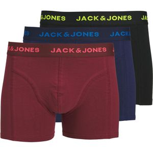 JACK&JONES - ADDITIONALS JACZANE SOLID TRUNKS - Onderbroek - Ocean Cavern Black - Tibetan Red - 3 Pack