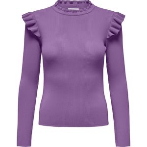 Only Trui Onlsia Sally Ruffle Ls Pullover Knt 15262455 Liatris Dames