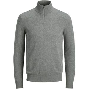 Jack & Jones - Heren Trui Emil Knit Half Zip - Zwart - Maat L