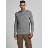 Jack & Jones - Heren Trui Emil Knit Half Zip - Zwart - Maat L