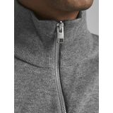 Jack & Jones - Heren Trui Emil Knit Half Zip - Zwart - Maat L