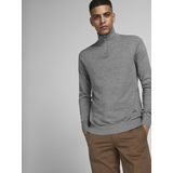 Jack & Jones - Heren Trui Emil Knit Half Zip - Zwart - Maat L