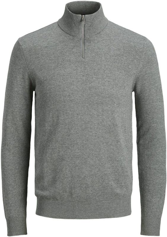 Jack & Jones - Heren Trui Emil Knit Half Zip - Zwart - Maat L