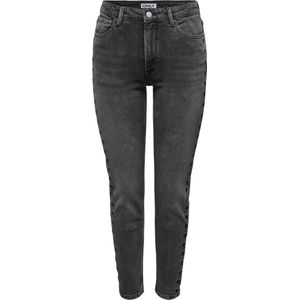 Only Jeans Onlemily Stret Hw St Heart Emb Cs D 15325289 Washed Black/heart Emb Dames