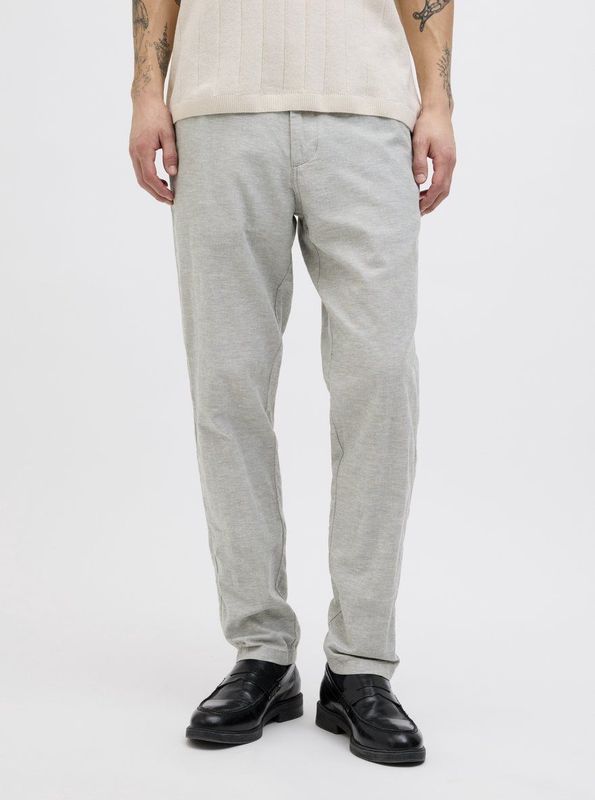 JACK & JONES Ace Summer Linen Blend Pant relaxed fit - heren chino - beige melange