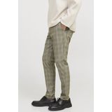 Jack & Jones Broek Jpstmarco Cooper Structure Chino Mi 12249310 Abbey Stone/check Mannen