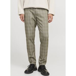 Jack & Jones Broek Jpstmarco Cooper Structure Chino Mi 12249310 Abbey Stone/check Mannen