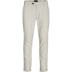 Chino Broek - Moonbeam - Slim Fit - Riemlussen - Steekzakken