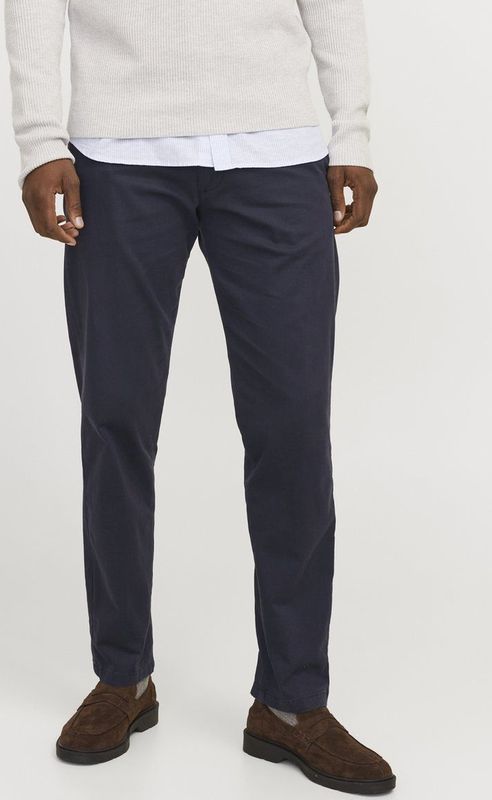 Chino Broek - Geweven Stof - Relaxed Fit - Normale Taille - Katoen