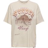 Only - onllucy Life - T-Shirt - Grijs - Katoen