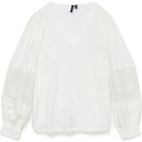 Vero Moda Blouse Vmnicola Ls Top Wvn Ga 10324602 Snow White Dames Maat - XL