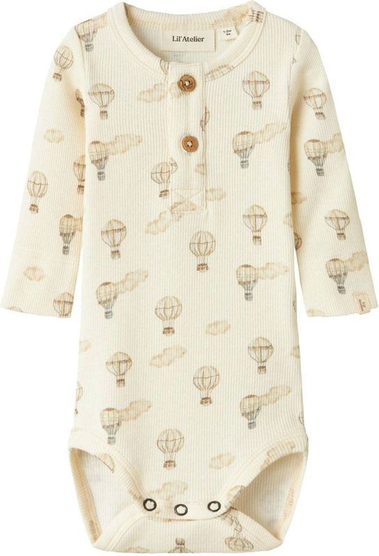 Body - Grijs - Jersey - Lange Mouwen - Drukknoopsluiting