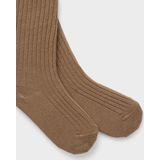 Ribgebreid - Panty - Zwart - Elastische Taille