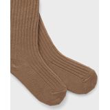 Ribgebreid - Panty - Zwart - Elastische Taille