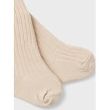 Ribgebreid - Panty - Zwart - Elastische Taille