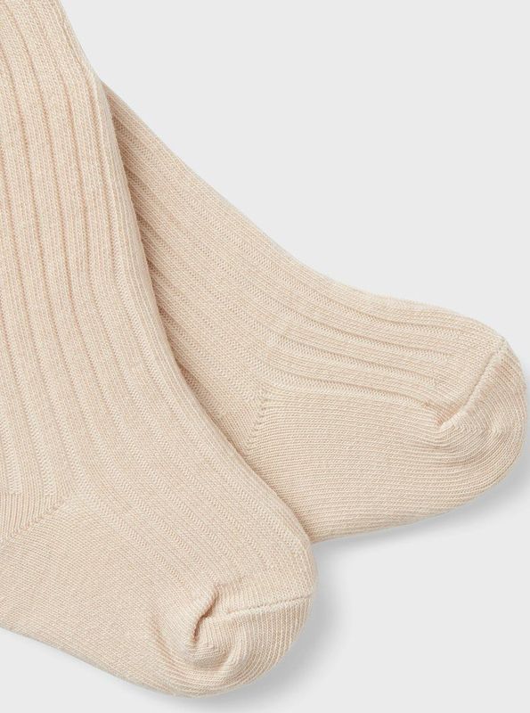 Ribgebreid - Panty - Zwart - Elastische Taille