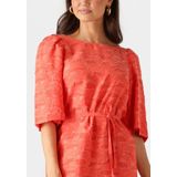 Object - Objsuki 3/4 Dress 137 - Midi Jurk - Oranje - 3/4 Mouwen