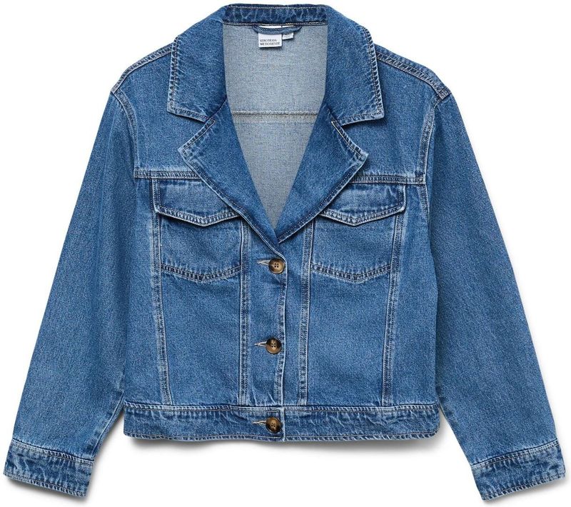 Vmsofie - Denim Jas - Omkeerbaar - Knoopsluiting - Borstzakken