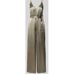 SELECTED FEMME - Jumpsuit - Kaki - Satijn - Spaghettibandjes