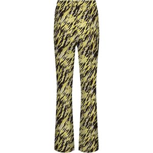 ONLY kids meisjes broek PAIGE Celery Green Diagonal Zebra Flared Fit