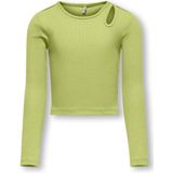 ONLY kids meisjes longsleeve NESSA Celery Green Shoulder Cut Out Tight Fit