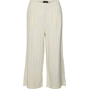 VERO MODA Vmmindy Hw Loose Linen Slip Mix Noos Damesbroek, Crème, 36