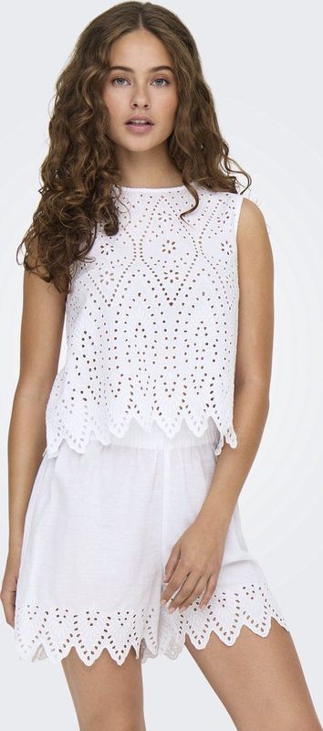 Only Top Onltulum Sl Emb Top Wvn 15343156 Bright White Dames Maat - M