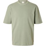 Selected Homme - Slhrelaxcaleb SS O-Neck T-Shirt - Groen - Katoen