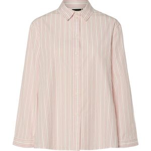 Pieces - Pcsulle Ls Shirt Blouse - Cloud Dancer - Pink Lemonade - Dames