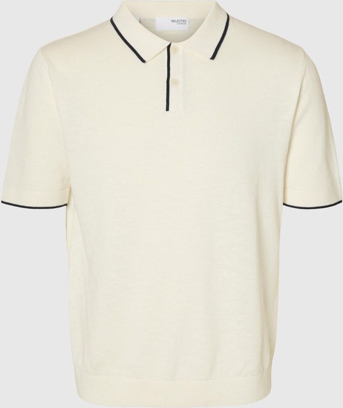 SELECTED HOMME - Poloshirt - Groen - Biologisch Katoen/Linnen - Regular Fit