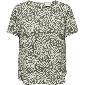 ONLY CARMAKOMA - Top - Geweven - Boothals - Korte Mouwen - Regular Fit