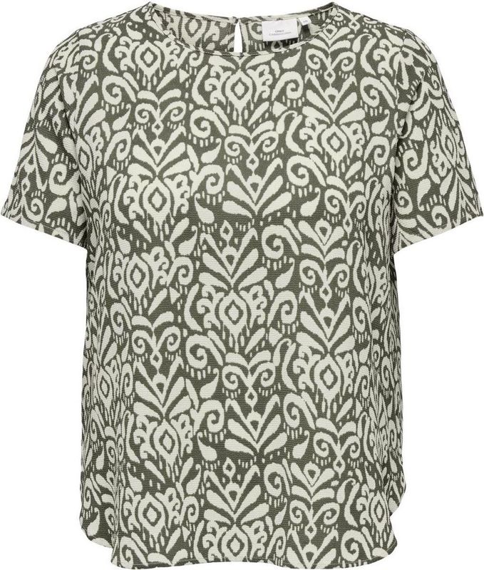 ONLY CARMAKOMA - Top - Geweven - Boothals - Korte Mouwen - Regular Fit