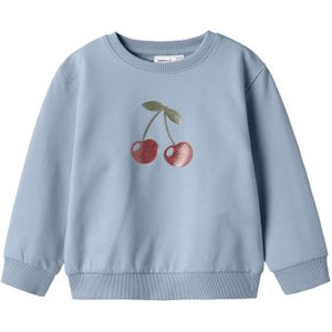 Sweater - Geribbelde Kraag - Sweatstof - Motiefprint - Lange Mouw