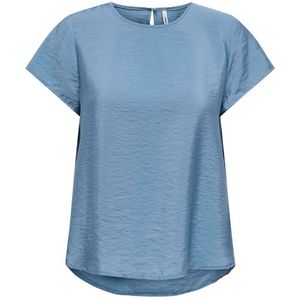 Top - V-Hals - Korte Mouwen - Regular Fit - Knoopsluiting