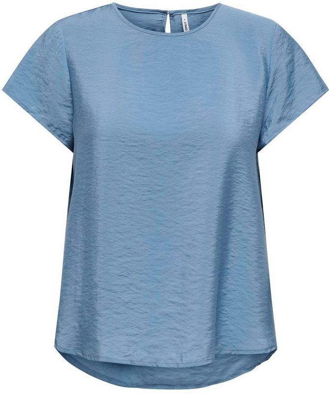 Top - V-Hals - Korte Mouwen - Regular Fit - Knoopsluiting