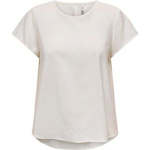 Onlaya Life S/S O-Neck Top Noos Ptm, wit (snow white), S
