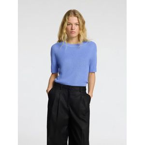 Selected Femme Trui Blauw - Effen - Ronde Halslijn