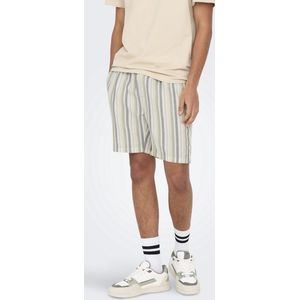 Only & Sons - Onstrev Life Reg Struc Stripe Short - Groen - Gerecycled Polyester/Katoen