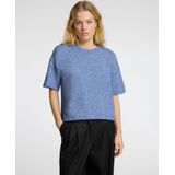Selected Femme - Gebreide Trui - Blauw - Merinowol - Relax Fit