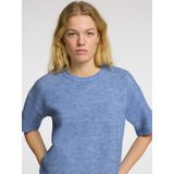 Selected Femme - Gebreide Trui - Blauw - Merinowol - Relax Fit