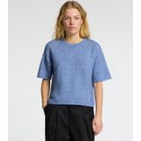 Selected Femme - Gebreide Trui - Blauw - Merinowol - Relax Fit